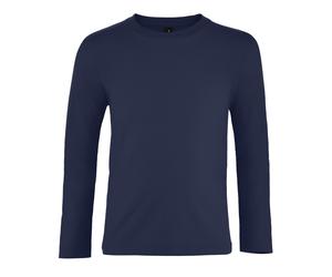 SOL'S Unisex Kids T-Shirt Manica Lunga Cotone Imperial Deep Black