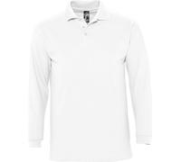 SOLS Uomo Winter II Piqué Camicia a maniche lunghe / Polo, maniche lunghe PC329 (S) (Bianco)