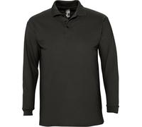 SOLS Uomo Winter II Piqué Camicia a maniche lunghe / Polo, maniche lunghe PC329 (S) (Nero)