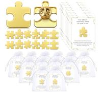 Solsew Regali di apprezzamento per i dipendenti, 6 stili di puzzle, spille da bavero con biglietti di ringraziamento, sacchetti di organza, riconoscimento della squadra, regali di festa per il