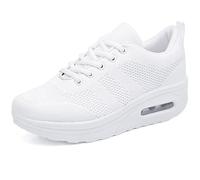 Solshine, sneaker Walkmaxx, da donna, eleganti, con plateau e lacci, scarpe fitness shape-up, (bianco), 36 EU