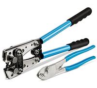 Solsop Pinza crimpatrice per terminali della batteria - crimpatrice resistente per capicorda da 10, 8, 6, 4, 2, 1/0 AWG, pinza crimpatrice per cavi della batteria con tagliacavi