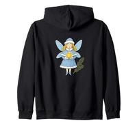 Solstizio d'inverno delle Fate di Yule Felpa con Cappuccio