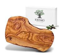 SOLTAKO Tagliere in Legno d'Ulivo Rustico - Tagliere da Cucina per Formaggi Rustici - Tagliere Professionale Grande - Tagliere per Salumi, Aperitivo, Carne, Verdure, Pizza