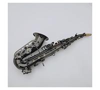 Soltanto Un Sassofono Saxophone Curvo B Nero Piatto Nero Strumento Musicale Professionale Con Custodia (Color : Army Green)
