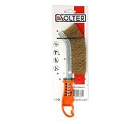 Solter Spazzola per picchetto per saldatura - Pulizia di scorie e ruggine, setole in acciaio ottonato, manico ergonomico, professionale e fai da te