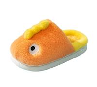 SoLu DAY8 Pantofole Bambina Invernali Pelose Antiscivolo Morbide Comode Calde Peluche Ciabatte Ragazza Inverno Velluto Elegante Casuale Interno Casa Animal Mignon Scarpe (Orange, 26 Toddler)