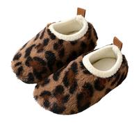 SoLu DAY8 Pantofole Bambina Invernali Pelose Morbide Antiscivolo Comode Calde Peluche Ciabatte Ragazza Inverno Velluto Elegante Casuale Interno Casa Mignon Animal Scarpe (Brown, 26)