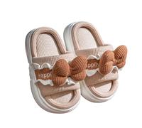 SoLu DAY8 Pantofole Bambina Invernali Pelose Morbide Antiscivolo Peluche Comode Calde Ciabatte Bambini Inverno Felpata Elegante Interno Casa Casuale Divertenti Animal Scarpe (Khaki, 26 Toddler)