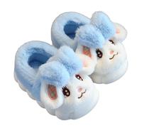 SoLu DAY8 Pantofole Bambina Invernali Pelose Morbide Antiscivolo Peluche Comode Calde Ciabatte Inverno Ragazza Velluto Elegante Casuale Interno Casa Mignon Animal Scarpe (Sky Blue, 26 Toddler)