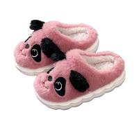 SoLu DAY8 Pantofole Bambino Invernali Pelose Chiuse Antiscivolo Morbide Calde Comode Peluche Ciabatte Bambina Inverno Interno Casa Casuale Mignon Animal Ragazza Scarpa (Watermelon Red, 30)