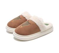 SoLu DAY8 Pantofole Donna Invernali Pelose Antiscivolo Morbide Peluche Comode Calde Ciabatte Uomo Inverno Felpata Elegante Taglie Forti Interno Casa Casuale Mignon Animal Ragazza Scarpe (Brown, 45)