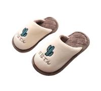 SoLu DAY8 Pantofole Invernali Bambino Pelose Antiscivolo Chiuse Morbide Comode Calde Ciabatte Bambina Inverno Casuale Casa Interno Mignon Animal Ragazzo Scarpe (Coffee, 30)