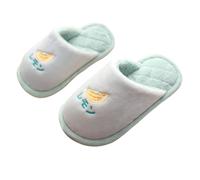 SoLu DAY8 Pantofole Invernali Bambino Pelose Antiscivolo Chiuse Morbide Comode Calde Ciabatte Bambina Inverno Casuale Casa Interno Mignon Animal Ragazzo Scarpe (Light Green, 28)