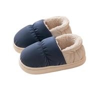 SoLu DAY8 Pantofole Pelose Bambina Invernali Antiscivolo Morbide Comode Calde Peluche Chiuse Ciabatte Inverno Ragazza Velluto Elegante Casuale Interno Casa Animal Mignon Scarpe (Blue, 26 Toddler)