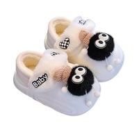 SoLu DAY8 Pantofole Pelose Bambina Invernali Antiscivolo Morbide Comode Calde Peluche Ciabatte Bambino Inverno Felpata Elegante Casuale Casa Interno Mignon Animal Scarpe (White, 26.5 Toddler)