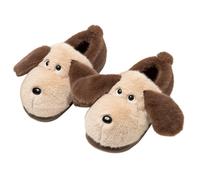 SoLu DAY8 Pantofole Pelose Bambino Invernali Chiuse Antiscivolo Morbide Calde Comode Peluche Ciabatte Bambina Inverno Casuale Interno Casa Animal Mignon Ragazza Scarpa (Coffee, 30 Little Child)