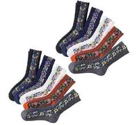 soluk Parisian Bloom Socks,Vintage Floral Embroidery Pattern,Cotton Crew Socks,Comfortable and Fashionable for Women (10Pairs)