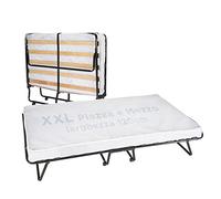 Soluko | Letto Brandina Pieghevole a Doghe Con Materasso Polyuretano e Copertura Salvapolvere Inclusa, Struttura Resistente e 4 Ruote Girevoli, 100% Made In Italy 120x200 Piazza e Mezza
