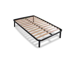 Soluko - Rete Doga Ortopedica Kos Letto una Piazza e Mezza 120x190 h35 con 4 Piedi Smontabili, Struttura portante in Acciaio