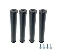 Soluko - Set 4 Piedi per Rete a Doghe Gambe Letto Universali in Acciaio Resistente con Gomma Anti Graffio e Anti Scivolo (36 cm)