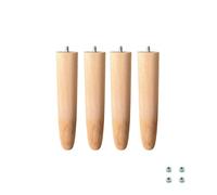 Soluko Set 4 Piedi per Rete a Doghe Gambe Letto Universali in Legno di Faggio