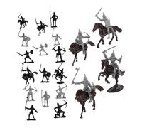 SOLUSTRE 1 Set di cavalleria arredamento del cavallo figure d'azione medievali soldatini e action figure soldati in miniatura figurina del soldato plastica
