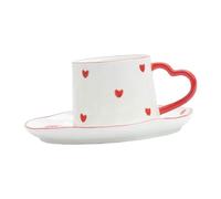 SOLUSTRE 1 Set Tazze con Mug per Cappuccino e Design e Ufficio Adatte per Bevande Calde e Fredde Confezione per