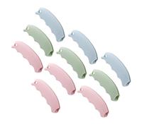 SOLUSTRE 10 Pezzi Maniglia in Silicone per Borse della Spesa Resistente e Antideformazione, Impugnatura Ergonomica Salva Fatica per Cesti e Sacchetti, per Supermercato Colore Casuale
