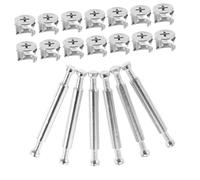 SOLUSTRE 10 set Connettori per Mobili con Vite Gemella e Ruota Eccentrica Regolabile per Fissaggi Pannelli Armadio e Fissaggi Versatili per Assemblaggio Mobili