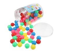 SOLUSTRE 100 Palline da Conteggio in Plastica Colorata 20 Mm, Set di Biglie Cave per Giochi Matematici e Didattici, Palline Sicure per Ragazzo Ragazza per Attività di Probabilità