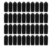 SOLUSTRE 100 Pezzi Cappucci in Gomma per Fasce Chioma Nero, Accessori per Chioma Donna Resistenti All'usura Funzione Ammortizzante per Handmade e DIY