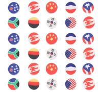 SOLUSTRE 100 Pezzi Perline in Argilla Polimerica Bandiere Nazionali Assortite 10mm Perline Sciolte Fai da Te per Creazione Gioielli e Artigianato Creativo