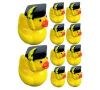 SOLUSTRE 10pezzi Miniature Graduation Cap with Moss Landscape Creative Resin Ornaments for Office Study and Home Decor