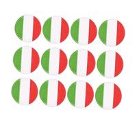 SOLUSTRE 12 pezzi Toppe Termoadesive Bandiera Rotonda Ricamata per Abbigliamento Accessorio Decorativo per Riparazione e Personalizzazione Jeans Borse Cappelli Vestiti