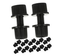 SOLUSTRE 12 Pezzi Viti Nero per Targa in Nylon Facili da Installare e Resistenti Compatibili con Vari Modelli per Montaggio Sicuro e Rapido della Targa