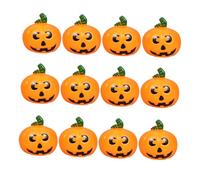 SOLUSTRE 12 pezzi Zucche Halloween Mini Decorazioni da Plastica Riutilizzabili per Feste Casa Hotel Shopping Mall