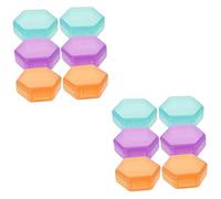SOLUSTRE 12pezzi Organizer Portatilper Con Scomparti Di Stoccaggio Per Farmaci e Piccole Cose Design Compatto e Facile Da Trasportare Chiusura Sicura Per Viaggi e Uso Quotidiano