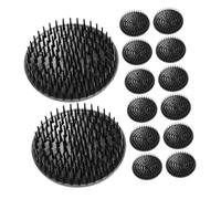 SOLUSTRE 15 pezzi Spazzola Piccola per Shampoo da Viaggio Pettine Massaggiante per Capelluto con Impugnatura Antiscivolo Scrubber Morbido in Plastica per Tutti i Tipi di Capelli Portatile