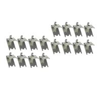 SOLUSTRE 16pezzi Clip Per Ripiano Acciaio Inossidabile Per Congelatore e Frigorifero Supporti Per Ripiani Facili Da Installare Robusti e Duraturi Adatti Diverse Configurazioni Ripiani