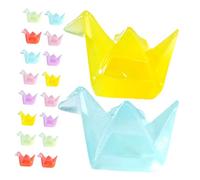 SOLUSTRE 18 Pollici Miniature Resin Origami Crane Figurines Glow in The Dark Luminescent Micro Landscape Ornaments For Diy Crafts Aquariums Dollhouse Decorations