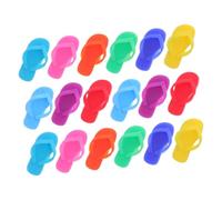 SOLUSTRE 18 Pollici Segnaposto per Bicchieri Silicone Forma Ciabattina Etichette Identificative per Calici Vino Cocktail e Flute Resistenti e Flessibili per Feste Bar e Ristoranti