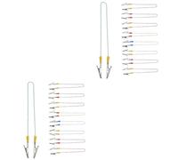 SOLUSTRE 18pezzi Clip Metalliche Per Bavaglino Clips Leggeri e Resistenti Con Catena Inossidabile Per Cliniche e Uso Domestico