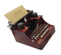SOLUSTRE 1pezzi Scatola Musicale Macchina da Scrivere in Plastica Gioielli Portaoggetti con Carillon Vintage Decorazione Desktop con Suono Chiaro e Design Creativo Regalo Originale per
