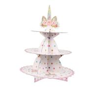 SOLUSTRE 1pezzi Supporto Per Cupcake in Cartone Riciclabile Portatorte Multistrato Per Snack e Dolci Stand Espositivo Creativo Per Feste Matrimoni e Compleanni