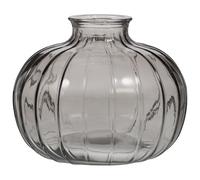 SOLUSTRE 1pezzi Vaso Decorativo in Vetro Forma di Zucca Vaso per Fiori e Piante per Casa Tavola Grigio