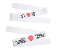 SOLUSTRE 2 pezzi Bandana Ninja con Stampa Karate Giapponese Fascia Unisex per Sport Cucina e Accessori Chef