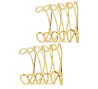 SOLUSTRE 2 pezzi Bracciale Arm Cuff Regolabile in Metallo Dorato Braccialetto Aperto Hollow per Uomo e Donna Accessorio Moda per Feste Matrimonio e Uso Quotidiano