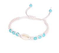 SOLUSTRE 2 pezzi Braccialetti Donna Woven Shell in Elegante Gioielli Handmade per Amicizia e Regalo Nero e Bianco Accessori Moda Femminili per Compleanno e Occasioni Speciali