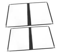 SOLUSTRE 2 pezzi Cartelline Menu Trasparenti in PVC Copertine Planner e Organizer Ristorante con Pagine Lati Leggere e Resistenti Design Smussato Antitaglio per Diario e Note di Lavoro